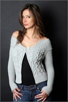Karabella Cabled Cardigan Sweater Pattern KK 183