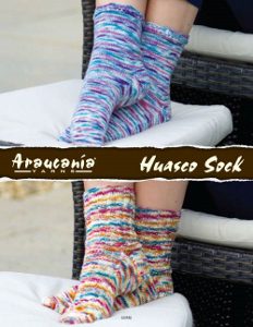 Araucania Sock Hand Painted Pattern E-A30 Socks 2 Pairs