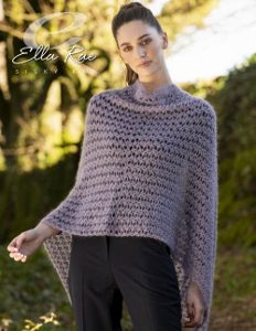 Ella Rae Silky Kid yarn pattern Faye Crochet Poncho
