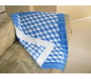 Jojoland Tumbling Block Blanket pattern P7Y11-01