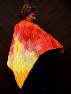 Knitting at Knoon Sunset Shawl Pattern