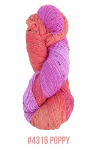 Knit One Crochet Too Kettle Tweed Yarn Poppy 4316
