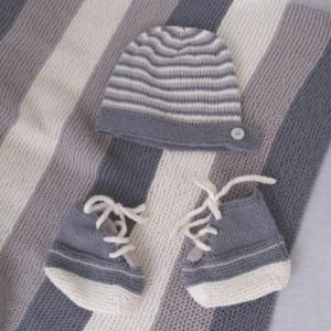 Jody Long Ronnie Baby Hat Blanket Trainers Set