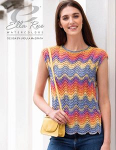 EllaRae Watercolors pattern Jolie Sleeveless Top
