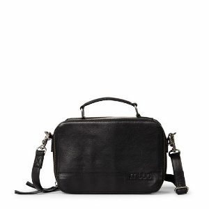 Muud Collection Leather Knitting Bag Black
