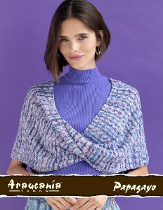 Araucania Papagayo Violette Twisted Poncho Pattern 01