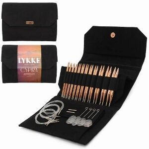 Lykke Cypra 5"Interchangeable Copper Needle Black Vegan Circular Set