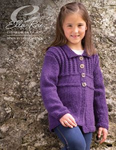 Ella Rae Cashmereno Chunky yarn pattern Reese Girl Jacket